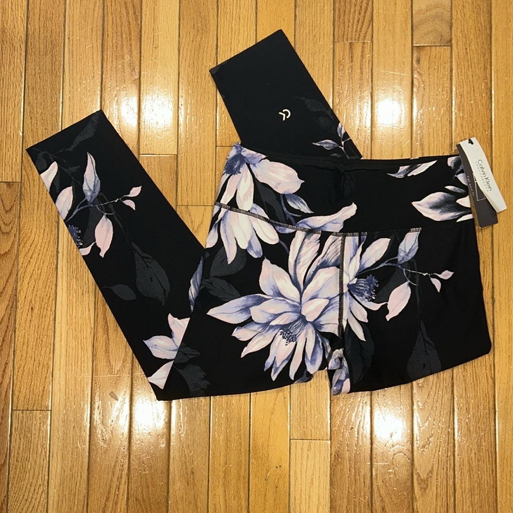 Calvin Klein Performance purple floral workout pants